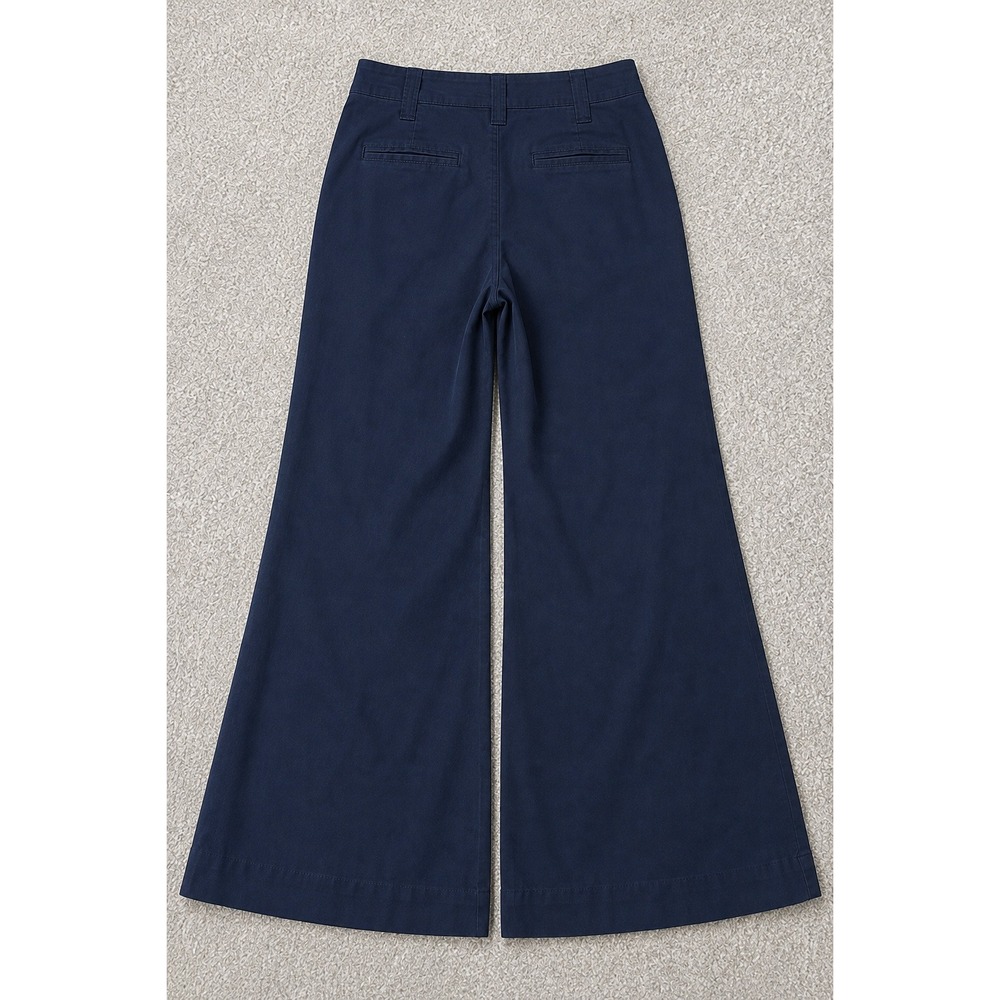 MAEVE by ANTHROPOLOGIE The Naomi Navy Wide Leg Flare Pants Size 8 - Picture 5 of 5